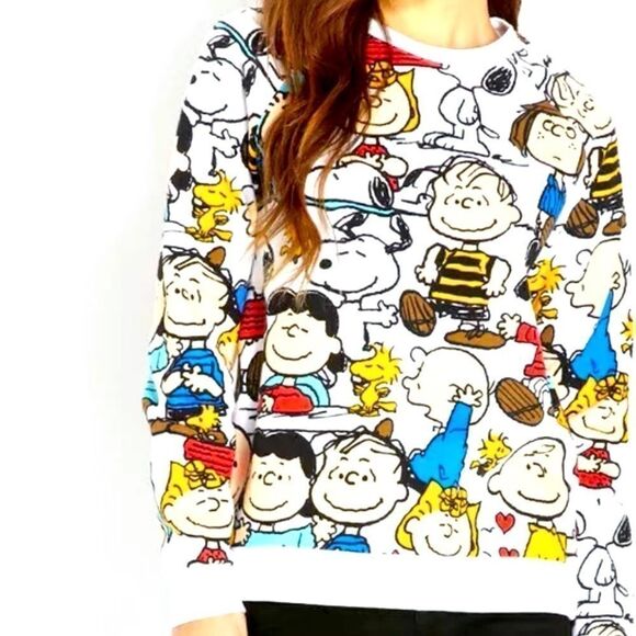 Worldwide Peanuts Characters Pullover Sweatshirt Size Small - Picture 1 of 8